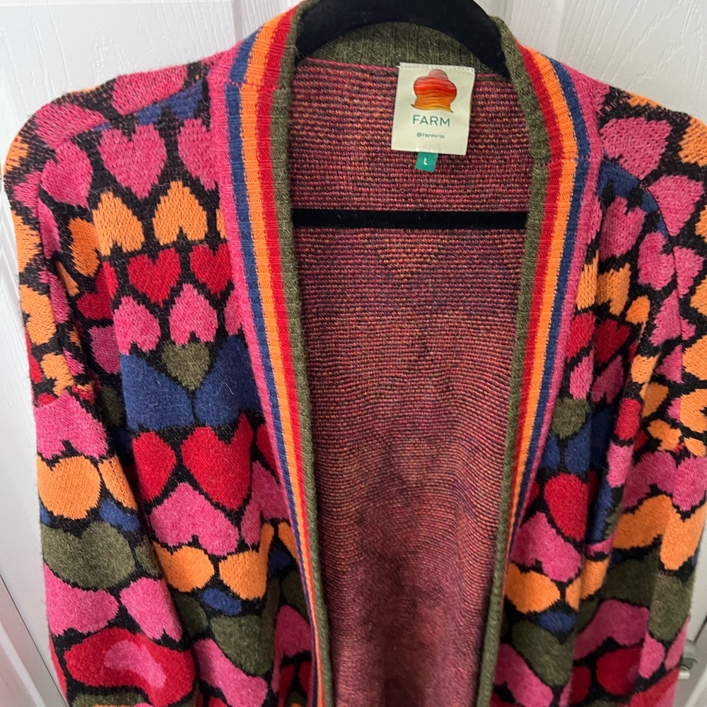 Farm Rio Full Of Hearts Midi Cardigan - Picture 7 of 12